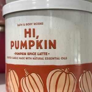 Hi pumpkin spiced latte halloween bath & body works candle